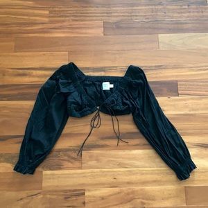 Princess Polly black crop top